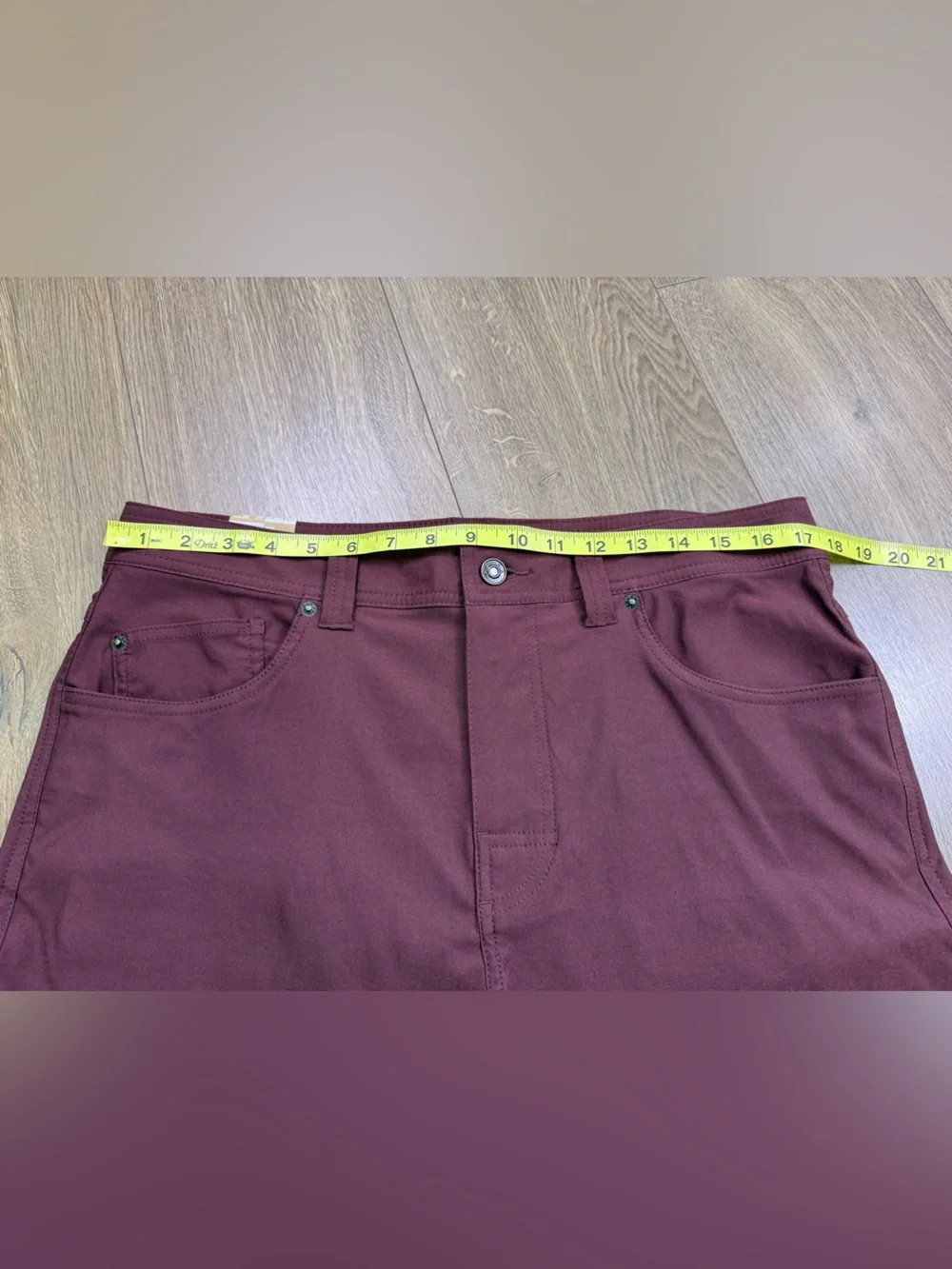 NWT Prana Men's Brion Short II 9” Inseam Cacao Maroon Size 34